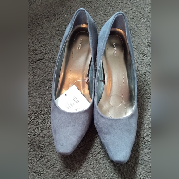 NWT George Gray Suede Heels - Picture 3 of 6